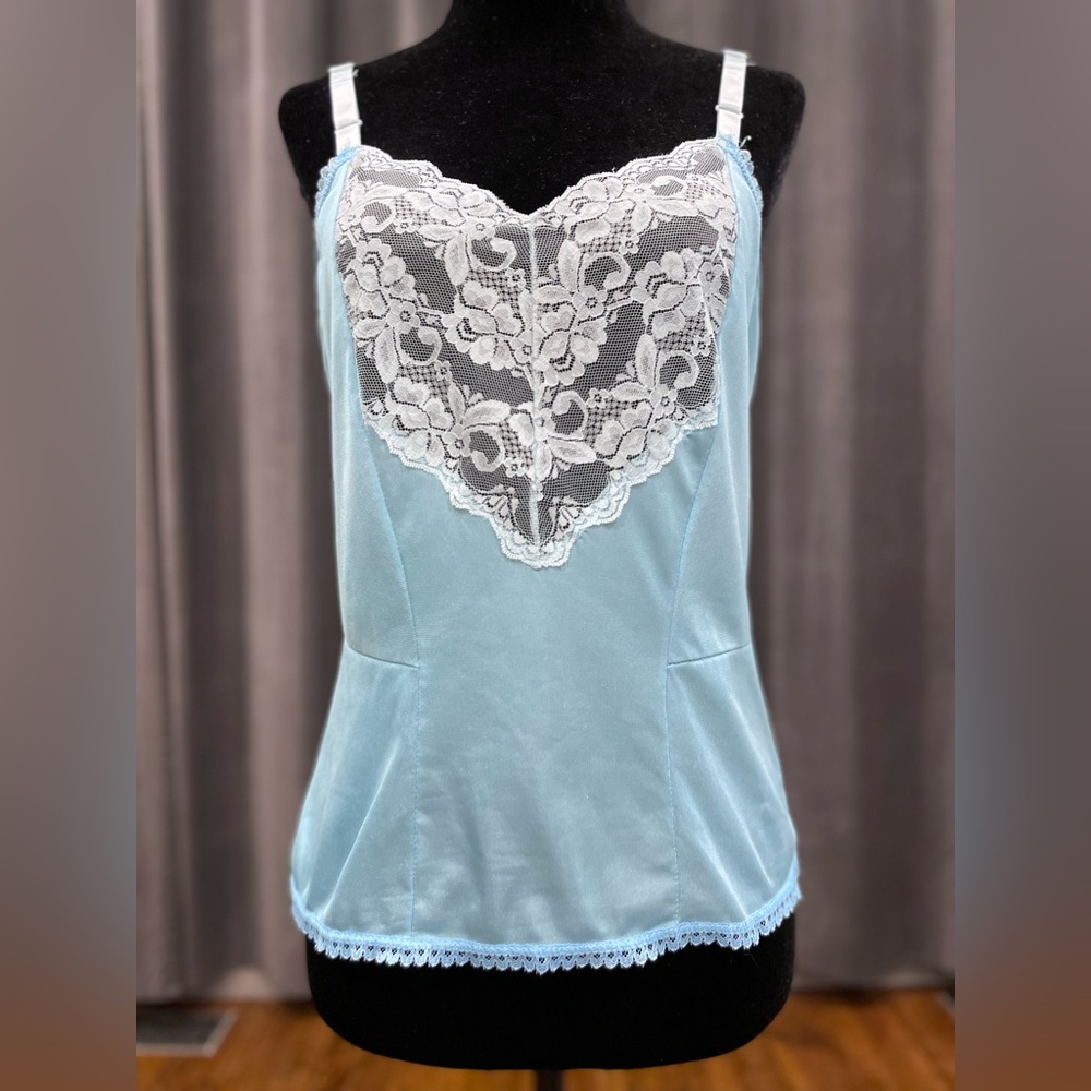 Light blue vintage nylon camisole